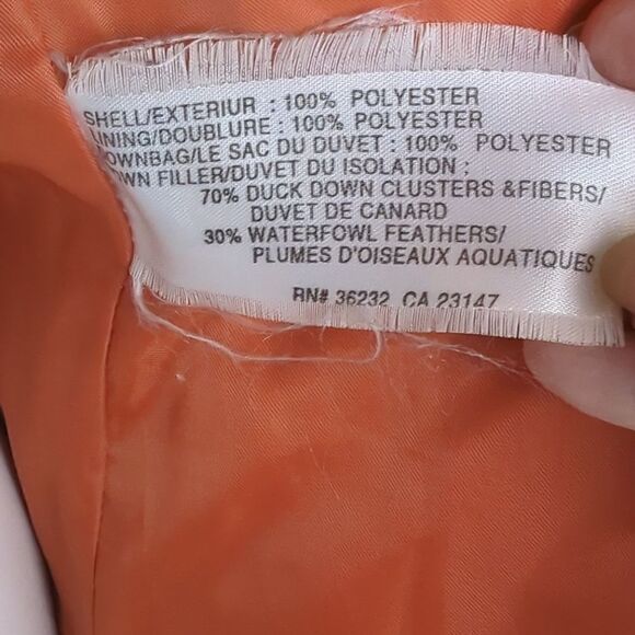Talbot's Down Jacket Orange Size M - Picture 7 of 9